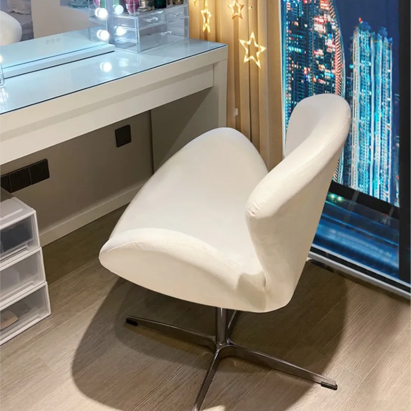 Olevo Wrapped Swan Chair, Small Sofa Comfortable Sitting Experience Simple Solid Color Adjustable Office Chair Make Up Stool