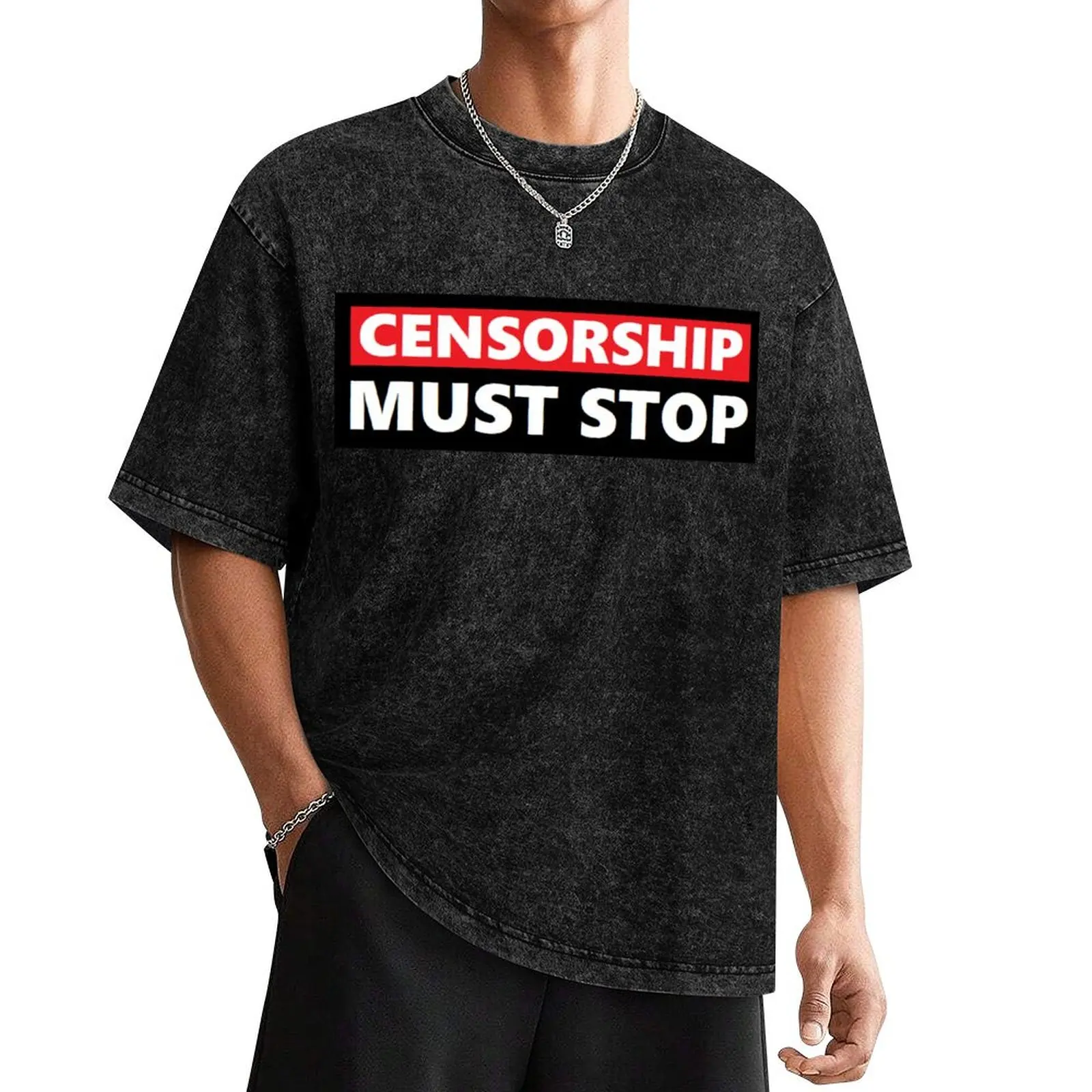 

CENSORSHIP MUST STOP T-Shirt tshirts personalised anime plus sizes designer t shirt men