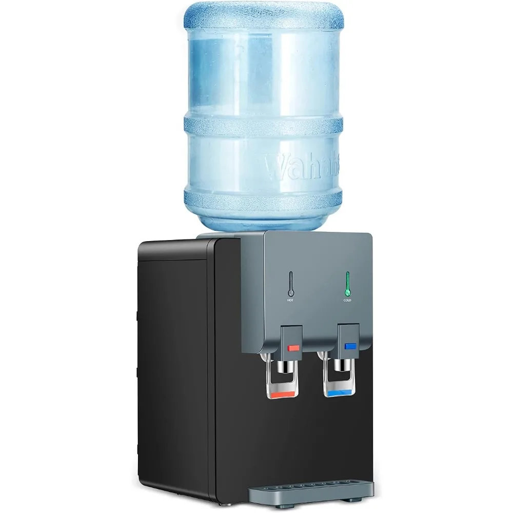 

Premium Countertop Water Cooler Dispenser, Holds 3 or 5 Gallon Jug, Top Loading, Hot and Cold Water, Child Safety Lock