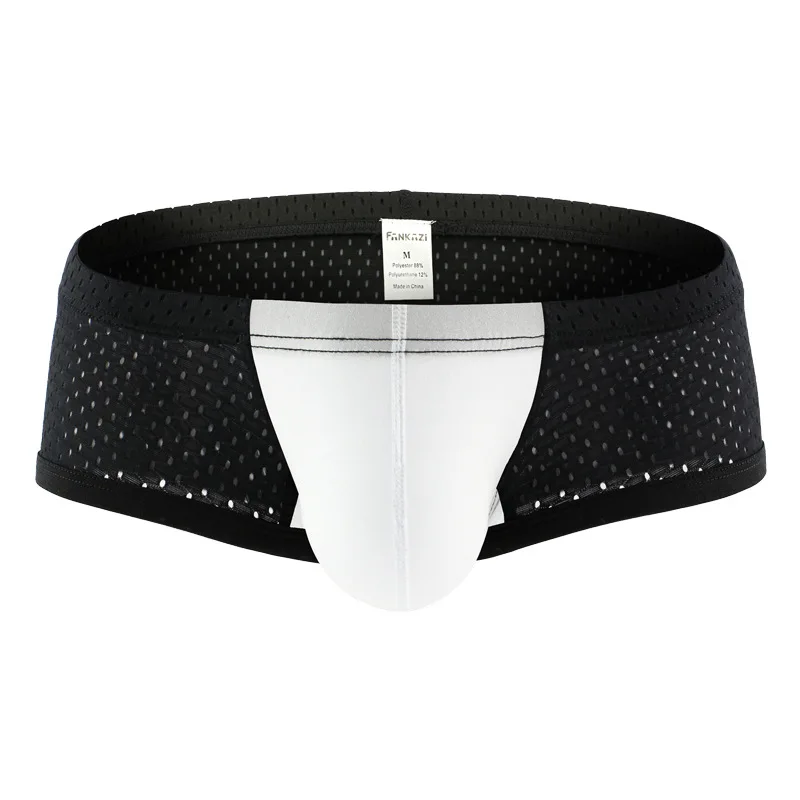 Novelty Sexy Men's Boxy Underwear Breathable  Quick Dry Cool Feel Sports Trunks Low Waist U Convex Pouch Boxer Shorts