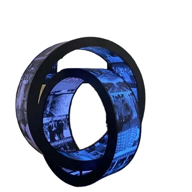 Full color indoor exhibition hall led Digital Signage Spherical commercial building Led Irregular display screen