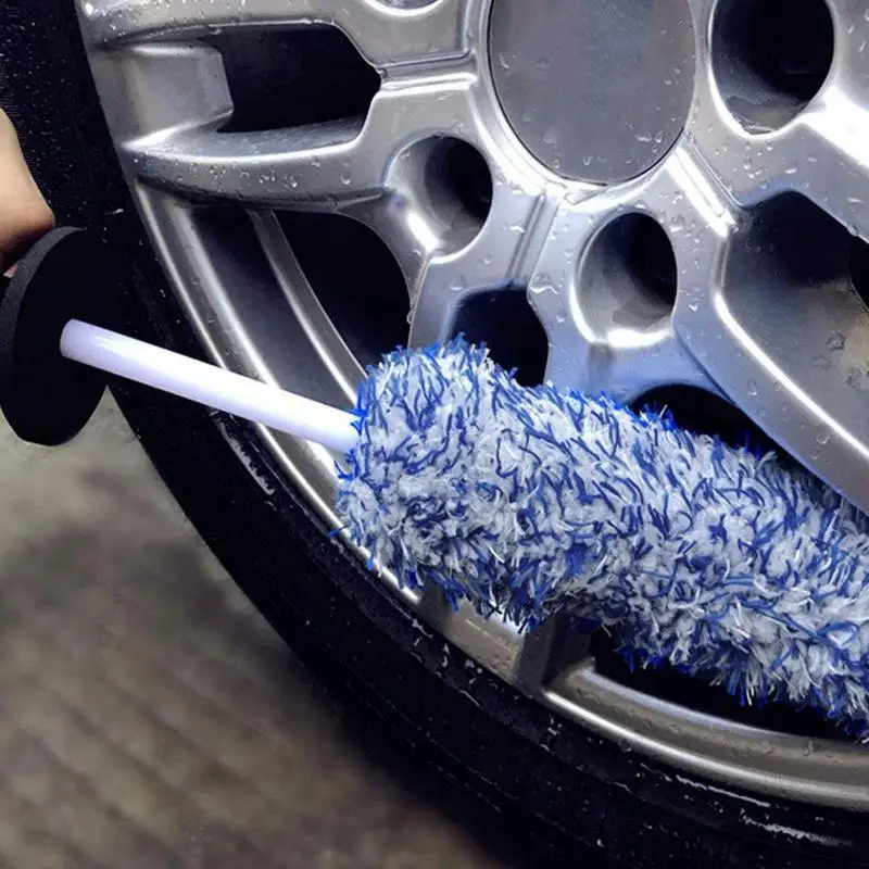 

Car Wash Super Brush Microfiber Wheels Brush Non-Slip soft Handle Easy To Car Wash Super Brush Microfiber Premium Wheels Brush