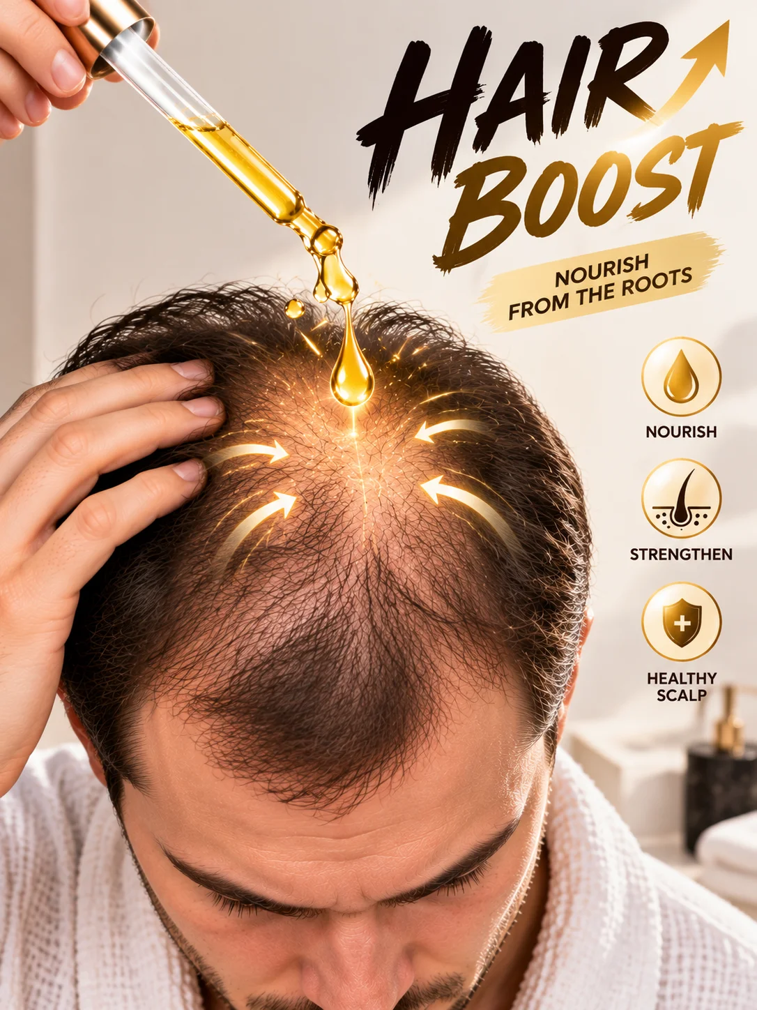 Advanced Scalp Nourishing Oil Hair Care Formula with Natural Ingredients for Improved Hair Density Appearance
