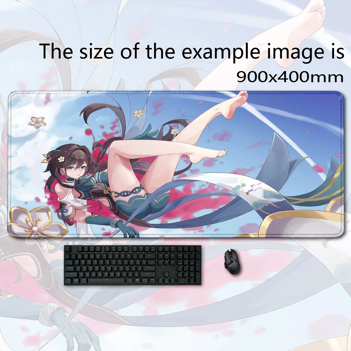 

Honkai Ruan Mei mouse pad Honkai Star Rail Large XXL teclado mousepad Computer Keyboard Padding Anime Gaming Accessories DeskMat