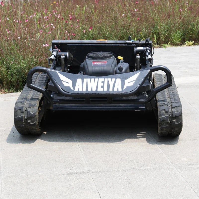 Customized Petrol Remote Control Robot Lawn Mower Robotic Lawnmower With Multi-Function Snow Shovel Blade Attachment view 6