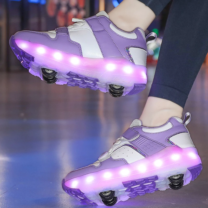 

Boys' & Girls' 2025 New Sports Roller Sneakers: Invisible 4-Wheel Heelys – Kids' Student Skates