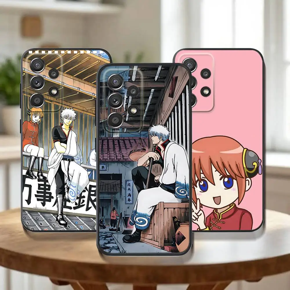 

Anime G-GinTama Phone Case For Samsung Galaxy A73,31,32,72,41,53,52,71,22,5G,Note,J7,8,9 Soft Black Cover