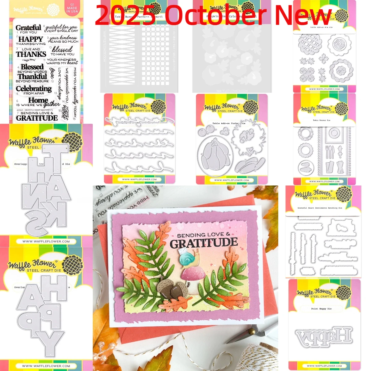 Image of WaffleFlower Gemütliche Symbole Stempel 2025, neue Metall-Stanzformen für DIY Scrapbooking, Basteln, Maker, Fotoalbum-Vorlage, handgefertigt