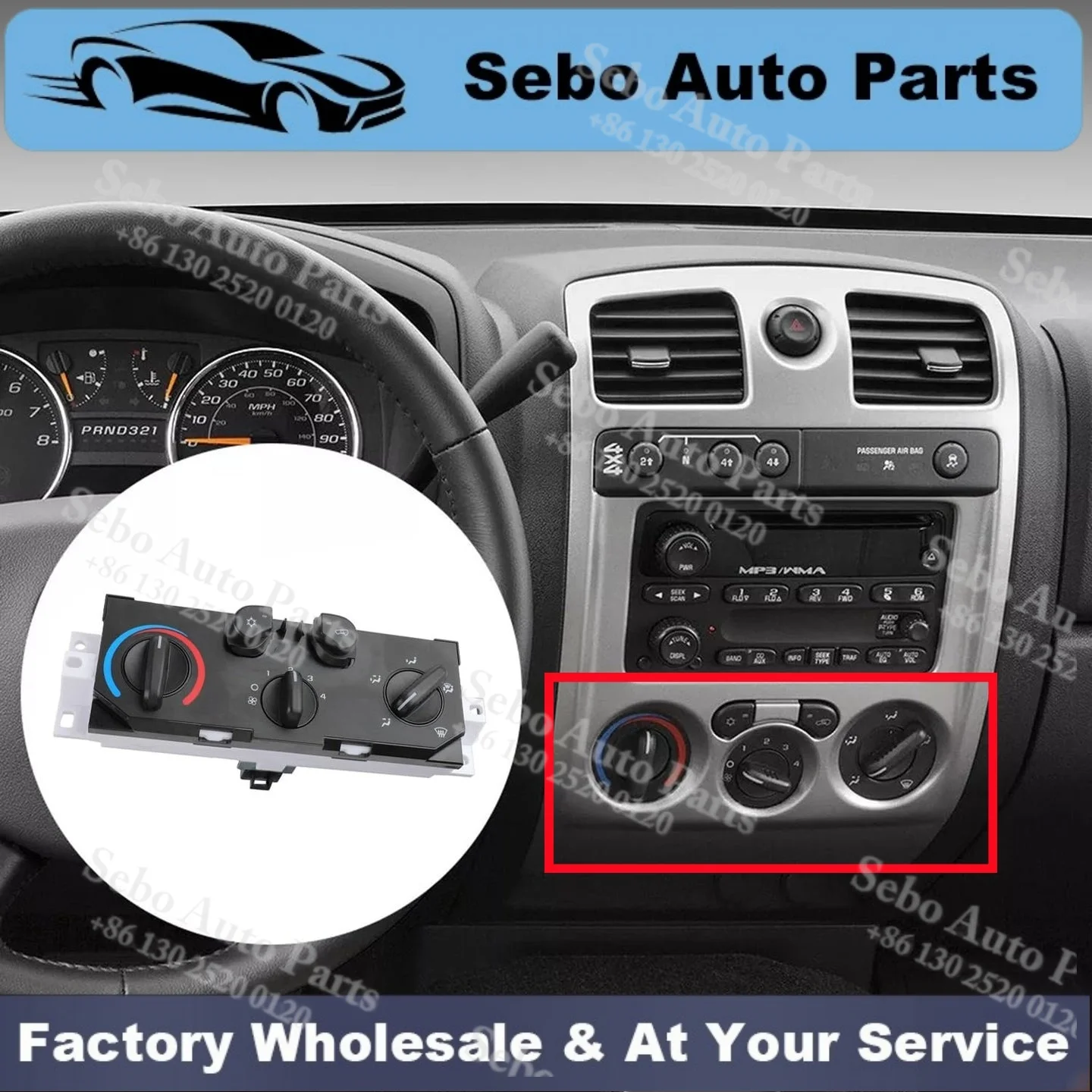 OE #   Módulo de Control de Climatización HVAC 25841856, Panel de Interruptores de Calefacción y Aire Acondicionado para Chevy Colorado GMC Canyon 2004-2012