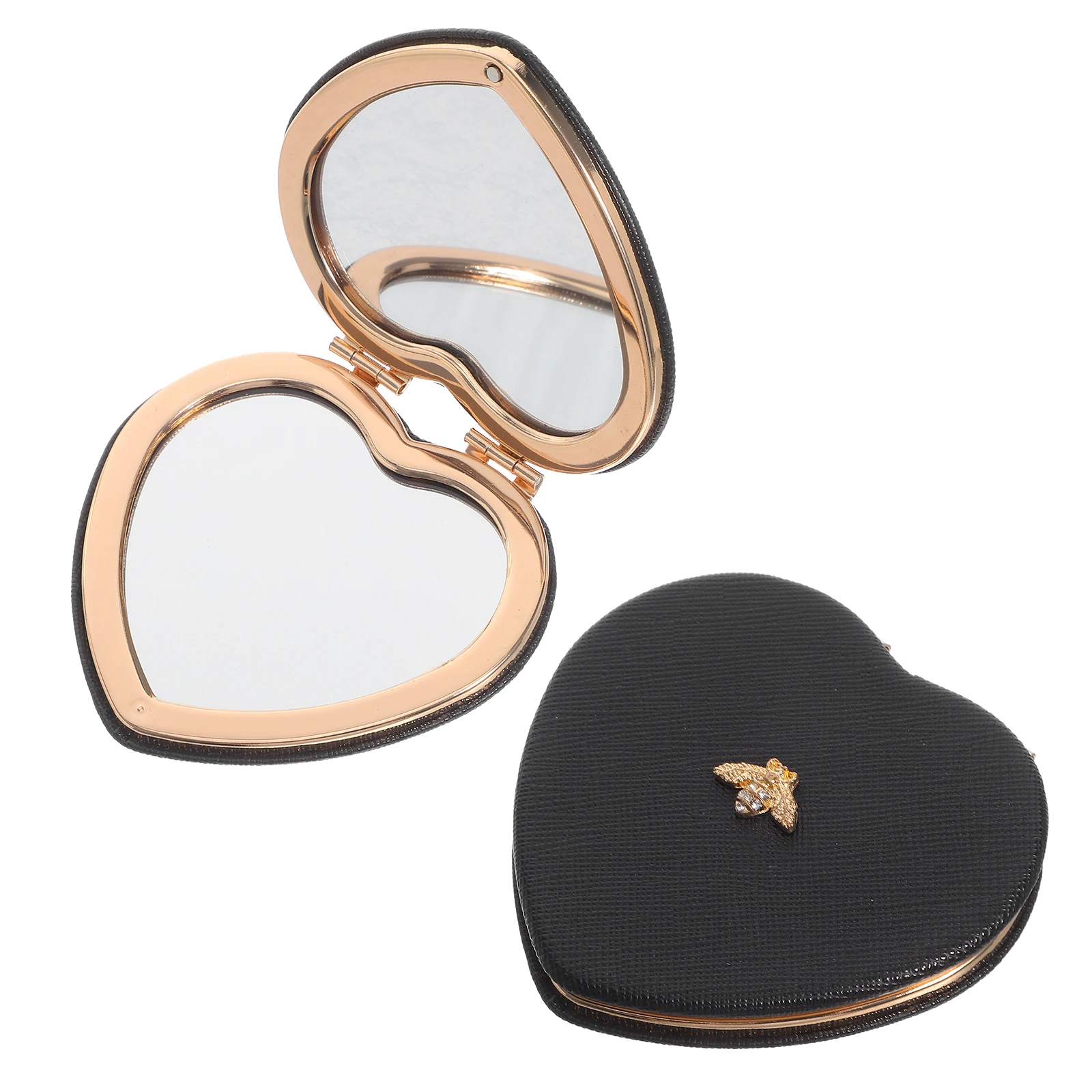 

2Pcs Compact Pocket Shape Foldable Double Sided Clear Reflection Mini Mirror for Women Girls Purse