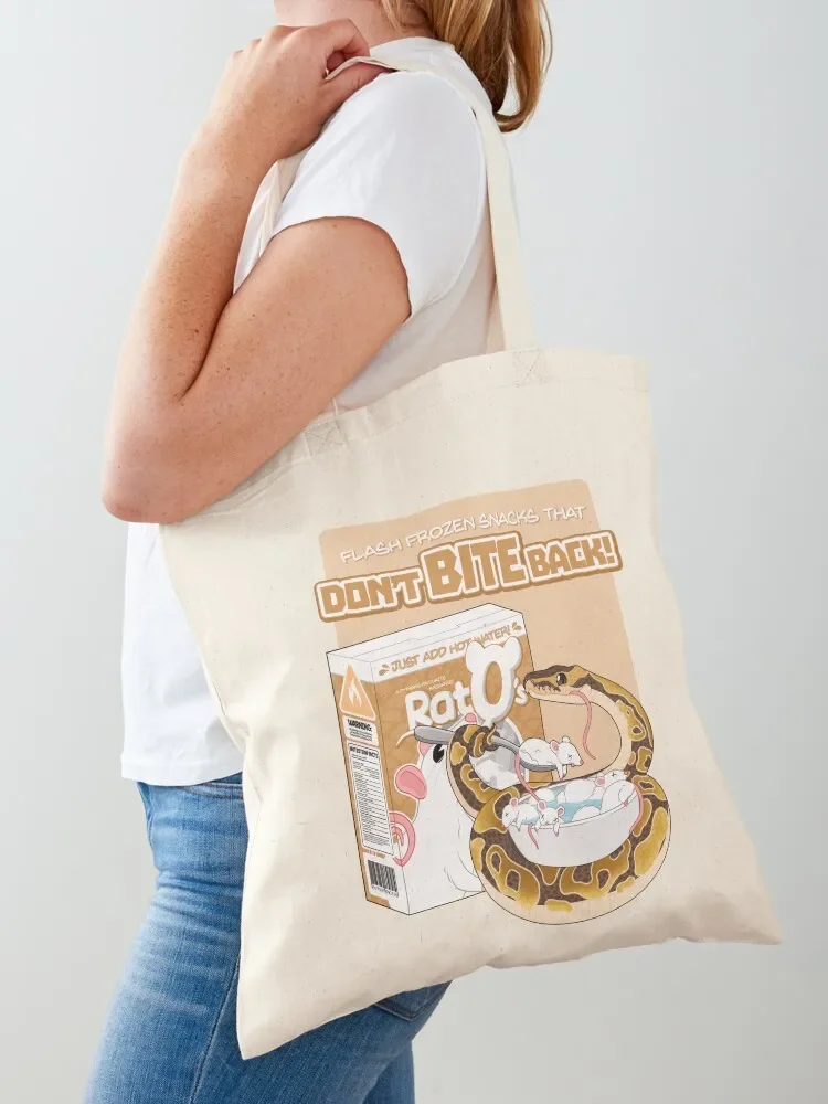 Rat-O's - The Frozen Snacks that Don't Bite Back! Tote Bag personalized tote screen Woman shopper