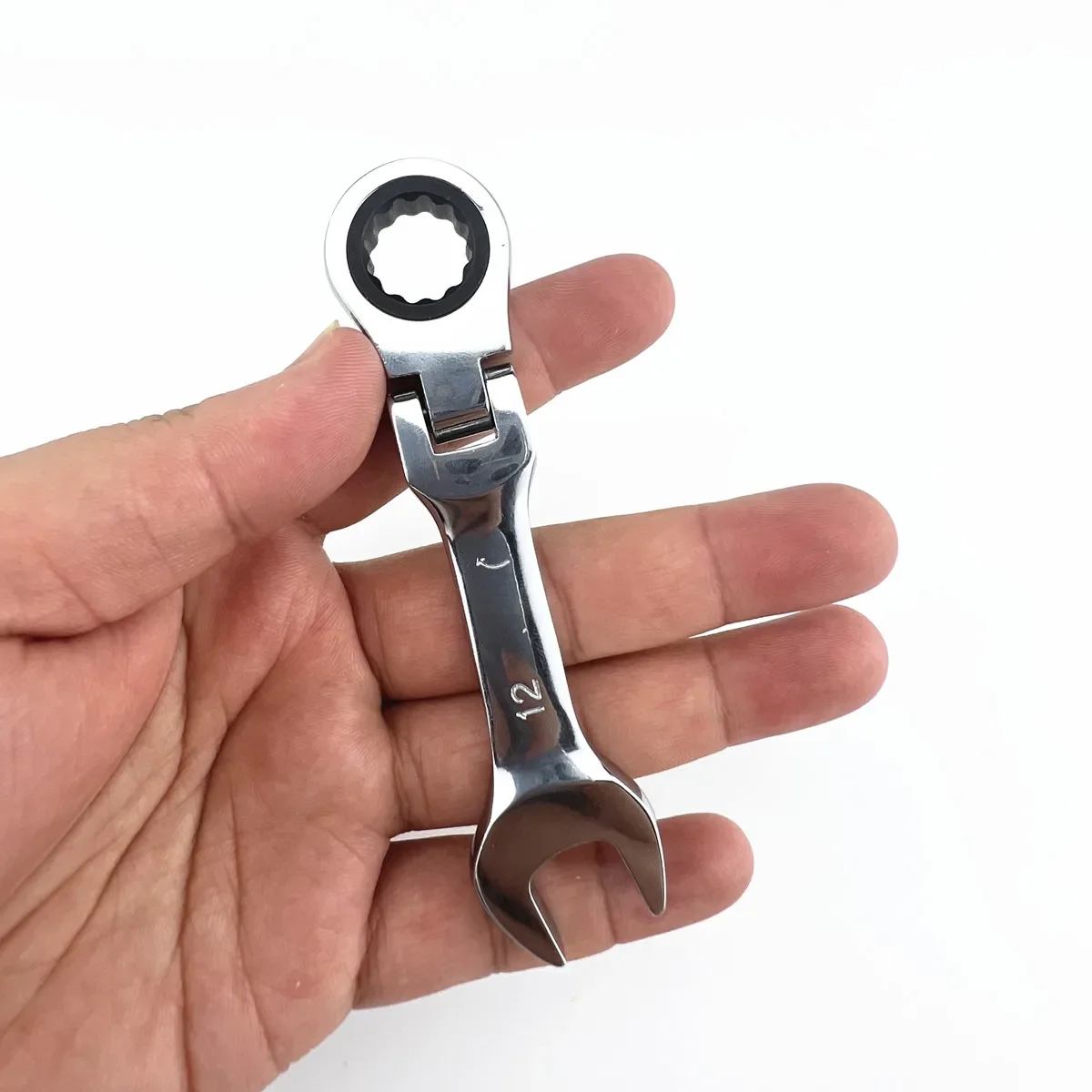 S3c55217b6b6043c0aa5d3b70a107f120j Mini Short Handle Ratchet Wrench With Movable Head Quick Dual-purpose Open End Wrench Hardware Tool Labor-saving Wrench Mallzona