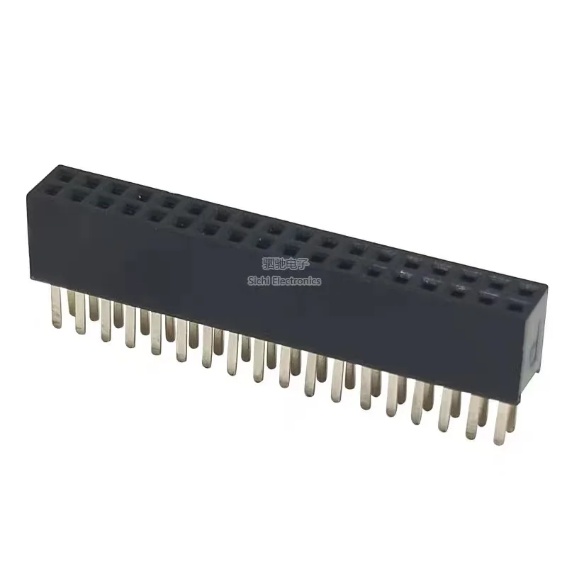 10CPS Straight insertion 1.27mm single row female/double row female plastic height 4.3mm 1 * 10P/20P/40P/50P 2 * 4/40P