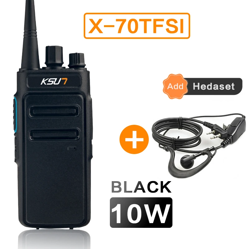 KSUN X70TFSI Two-way Radio Outdoor Hunting Walkie Talkie 10000mAh High Capacity 10W With Monitor VOX Function Walkie Talkie