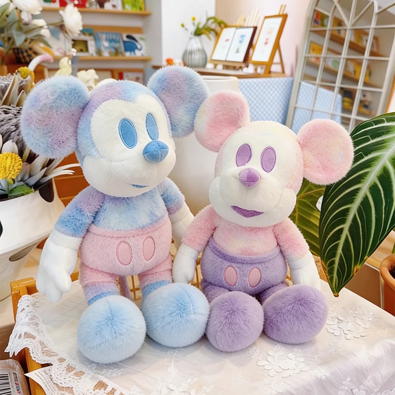 

Большие плюшевые игрушки Дисней: Микки Маус и Минни, милые мягкие игрушки в стиле аниме, кавайные куклы для детей, подарки на День рождения и Рождество