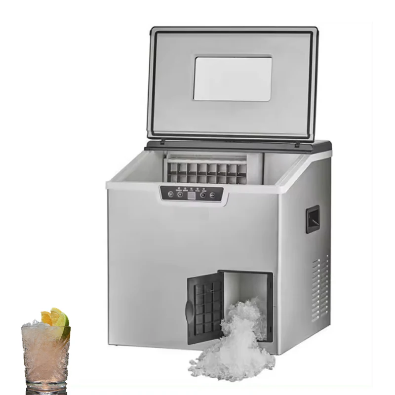 Ice Maker Machine Automatic Household Ice Crushing Machine Freestanding Liquid Freezer Ice Generator