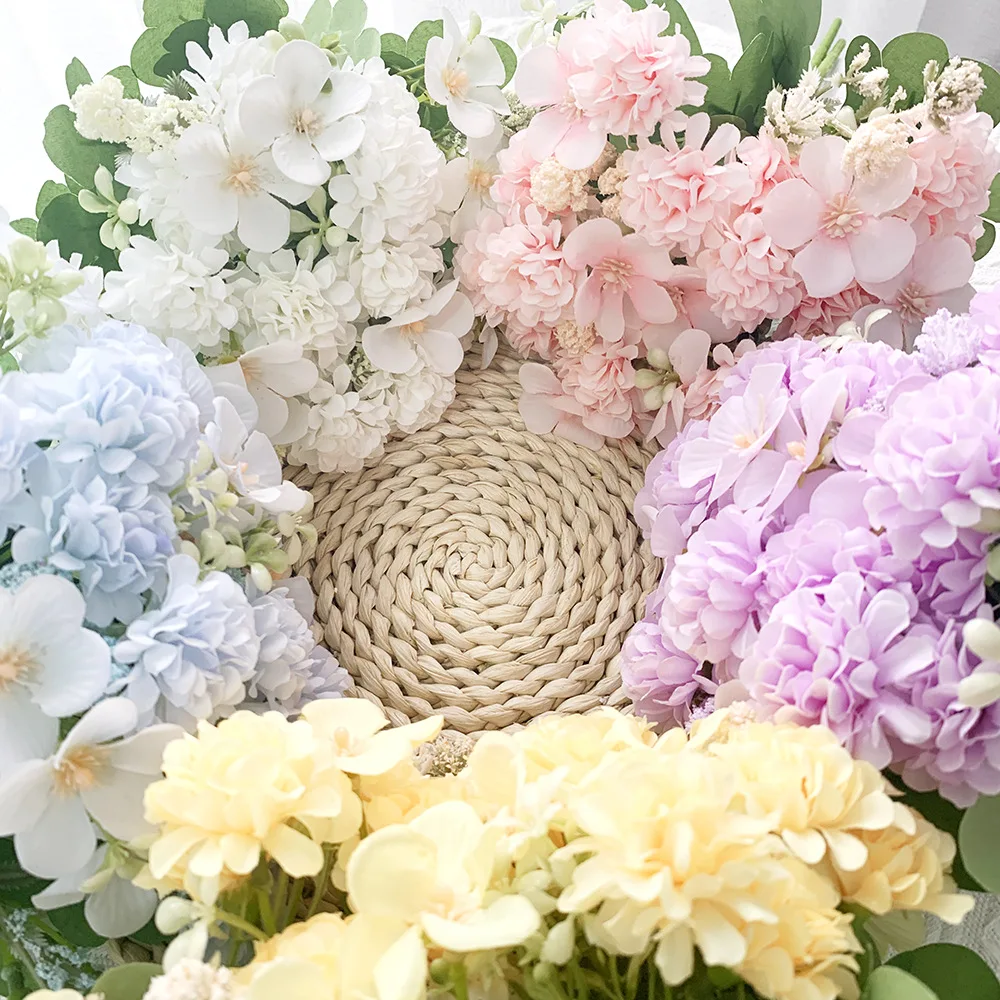White Mini Ball Chrysanthemum Ball Artificial Flower Wedding Bouquet Wedding Photography Props Flower Art Home Decor