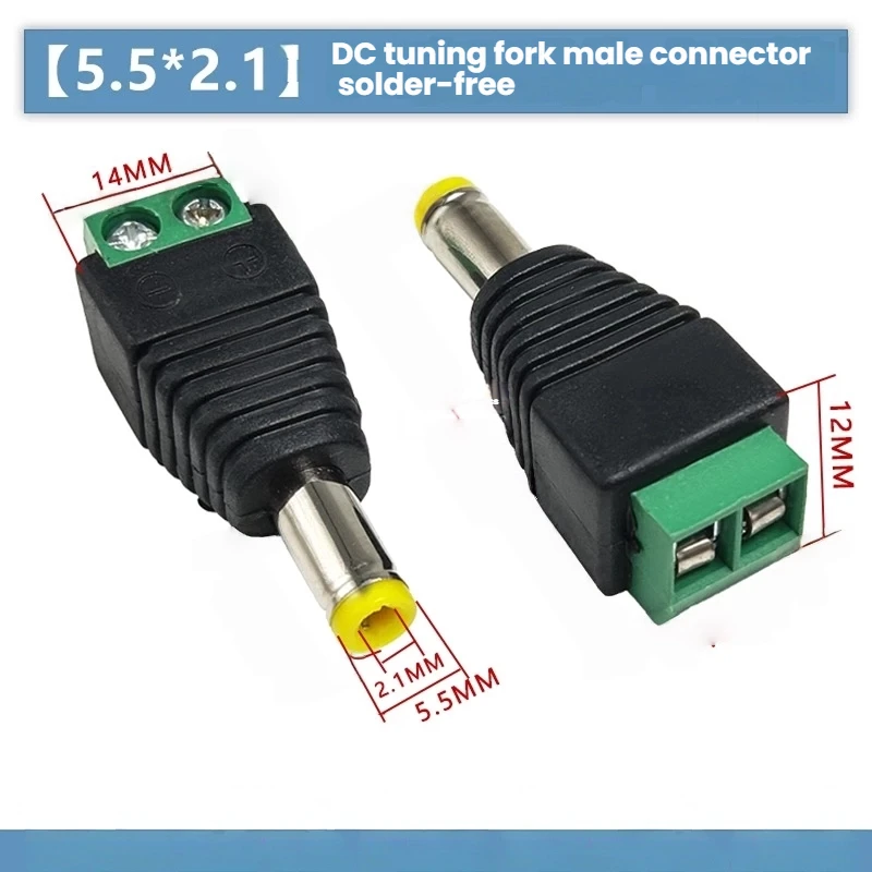 

40/10/4 Pcs DC Power Male-Female Plug Connector 2.1*5.5mm for LED Strip, CCTV & Electronic Devices