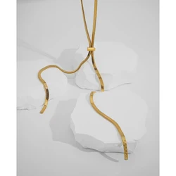 ENFASHION Para Mujer Double Layer Chain Sliding Necklace For Women's Jewelry Necklaces Stainless steel Fashion Cocktail P233416