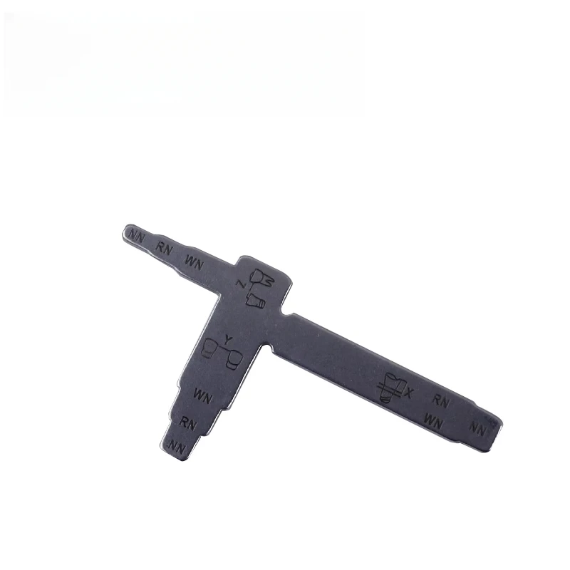 ملحقات مواد مختبر الأسنان على شكل حرف T قياس زراعة زاوية/مسطرة تخطيط تباعد الأسنان أداة فمية من الفولاذ المقاوم للصدأ #4