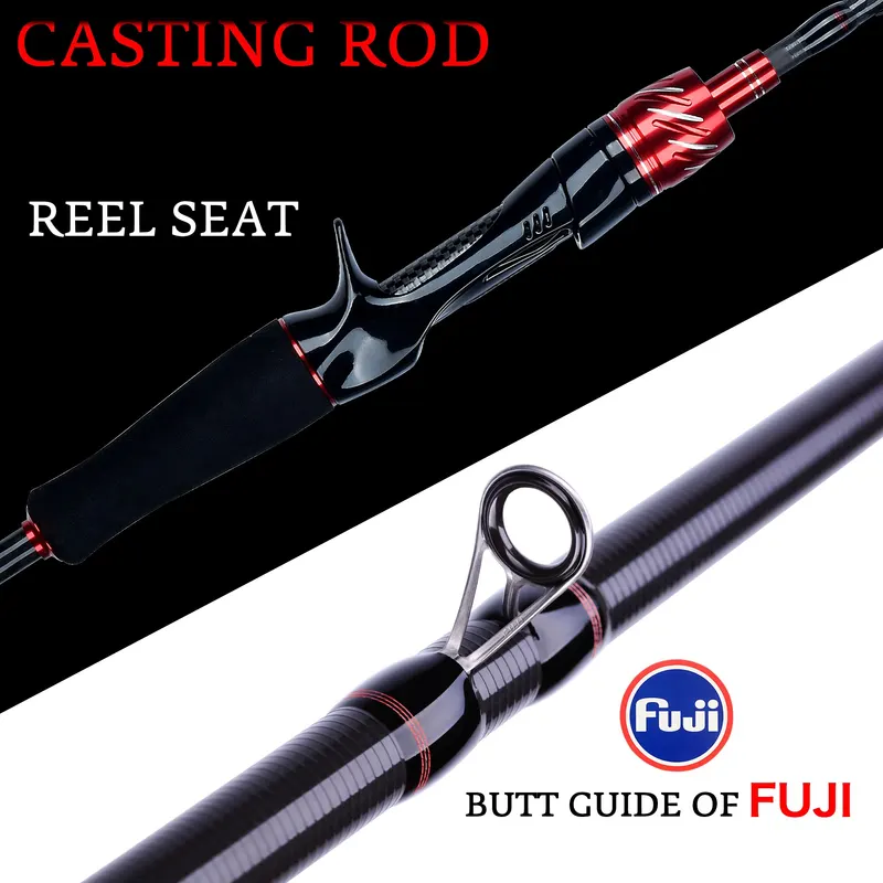 Vara de Pesca Biutifu Phishger Spinning Casting 1.8m a 3.0m Carbono — foto 3