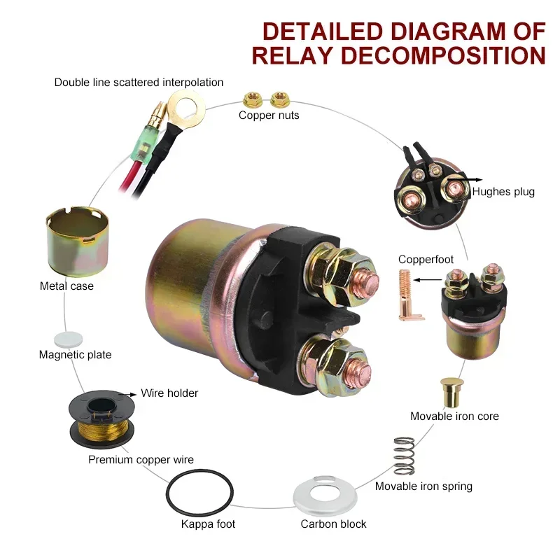 Motorcycle Electrical Starter Solenoid Relay Switches For YAMAHA Motorboats SJ650 Super JET650 WR650 WRA650 WRB650 WaveRunner