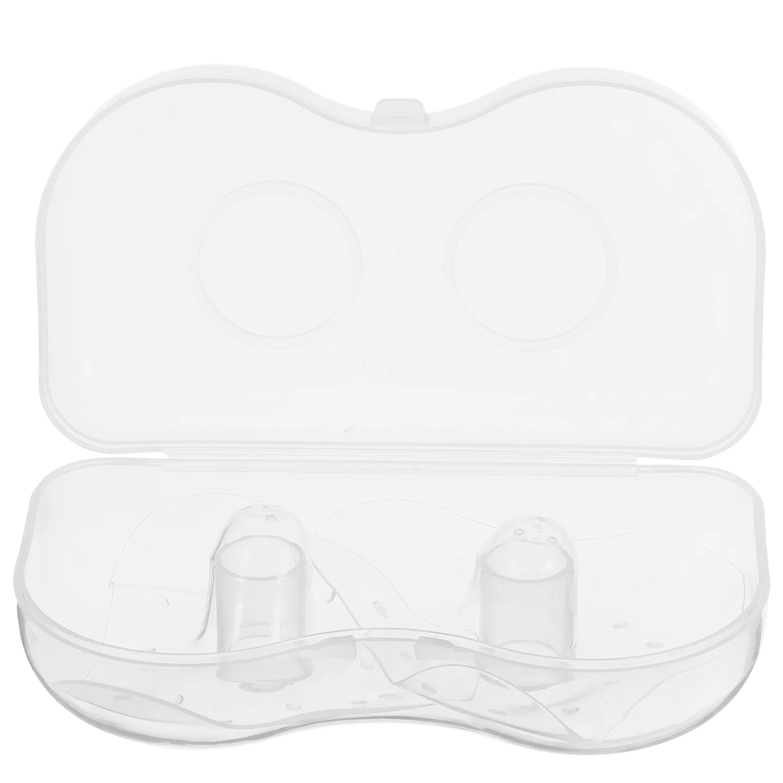 1 زوج سيليكون الرضاعة الطبيعية درع شفاف الثلاثي التمريض حامي شقة الرضاعة الطبيعية دعم غطاء الثدي التخزين #1
