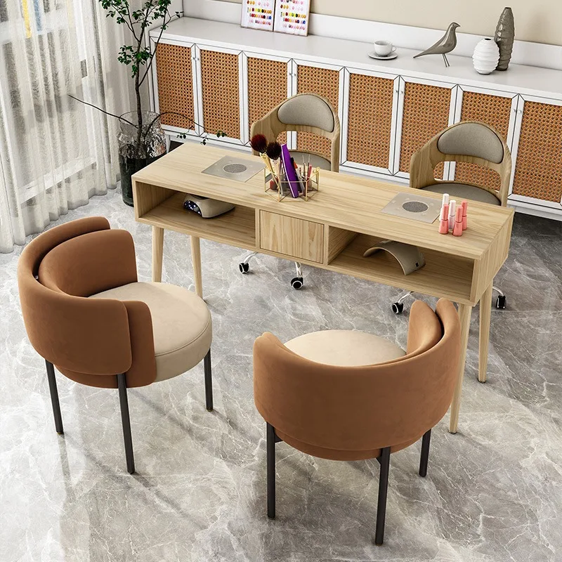 Italian light luxury fabric dining chair milk tea shop coffee shop reception back chair meeting guests to discuss leisure