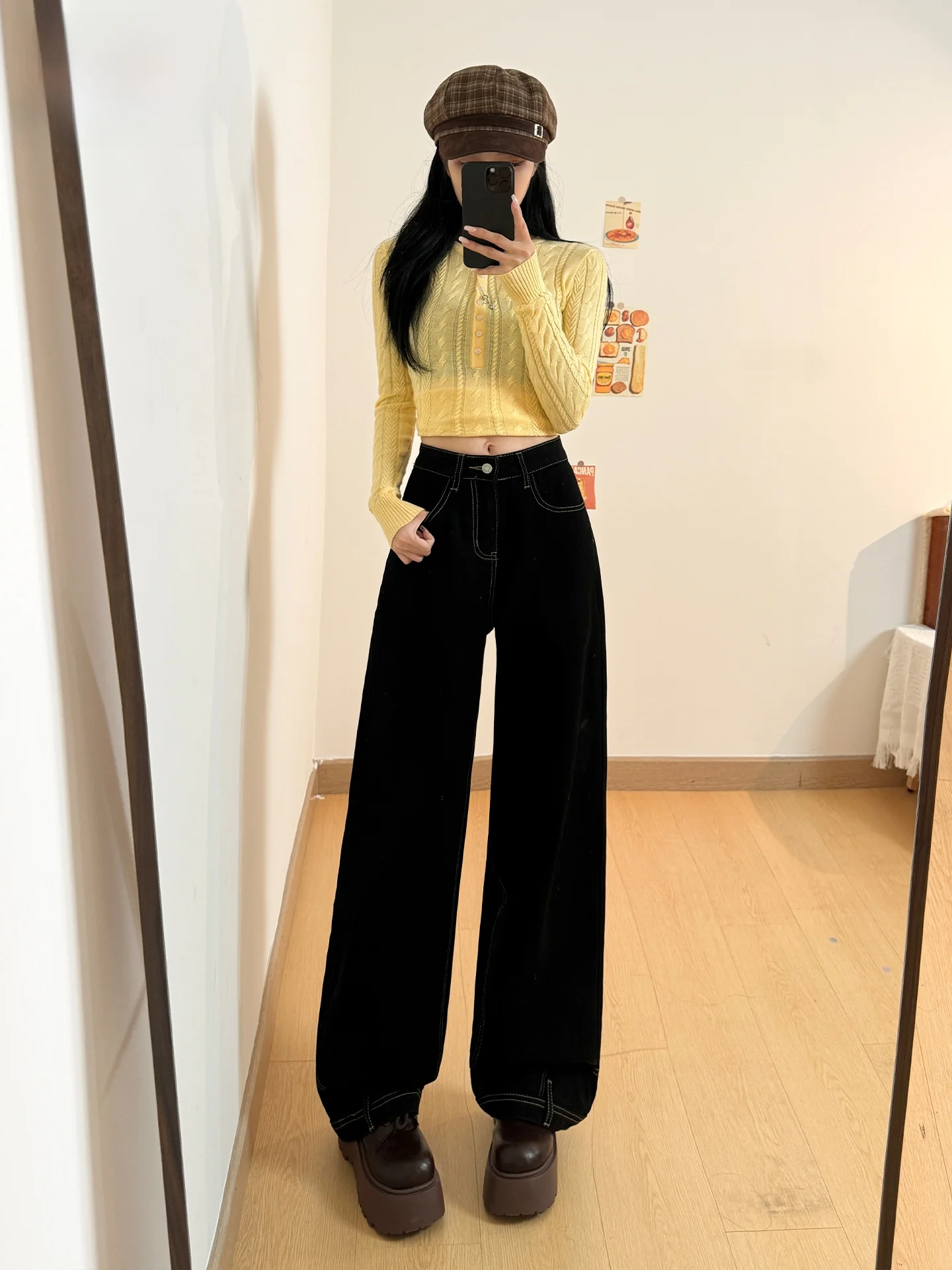 

Женские летние джинсы с высокой талией, свободные, широкие, драпированные, из денима, повседневные, в американском стиле, из смесового хлопка, весенние