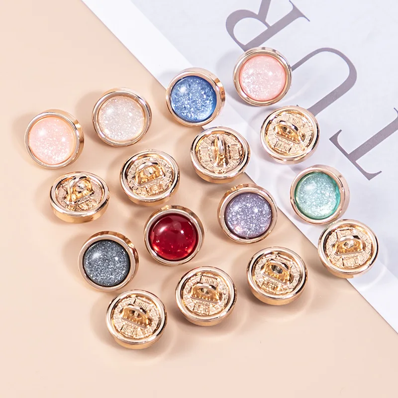 20pcs Metal Shirt Buttons Small Fragrant Wind High-Grade Buttons Women's Clothing Chiffon Knitted Cardigan Button Pearl Wholesal