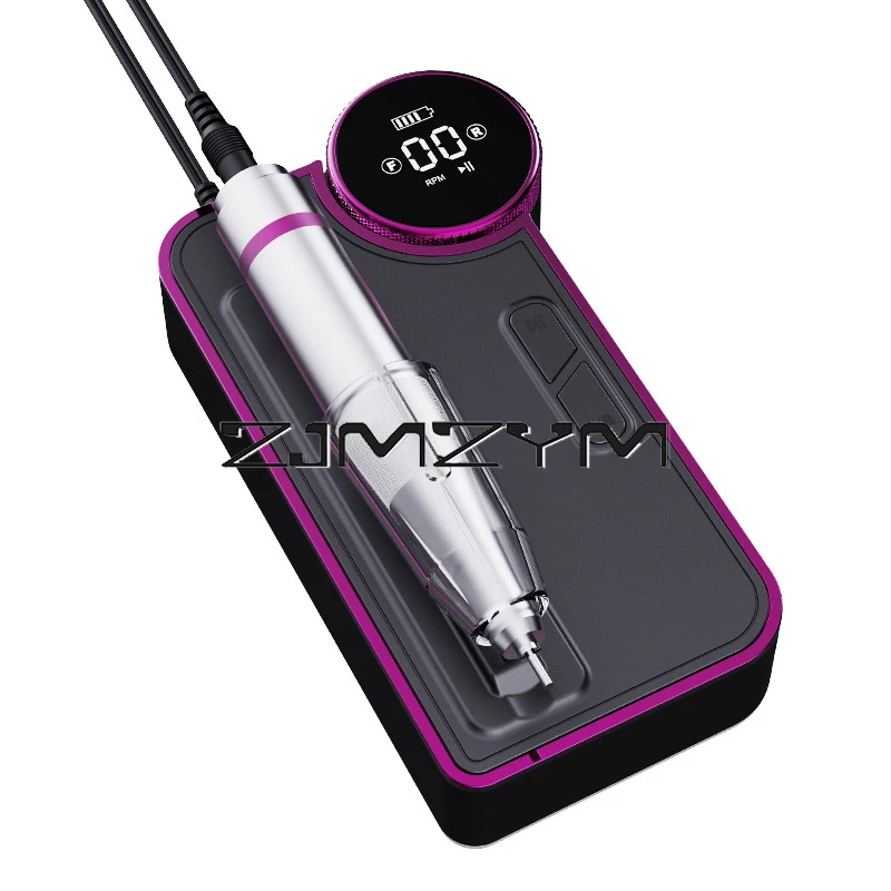 35000RPM Rechargeable Nail Drill Machine Adjustable Speed Portable Nail Polish Machine  Tool Manicure