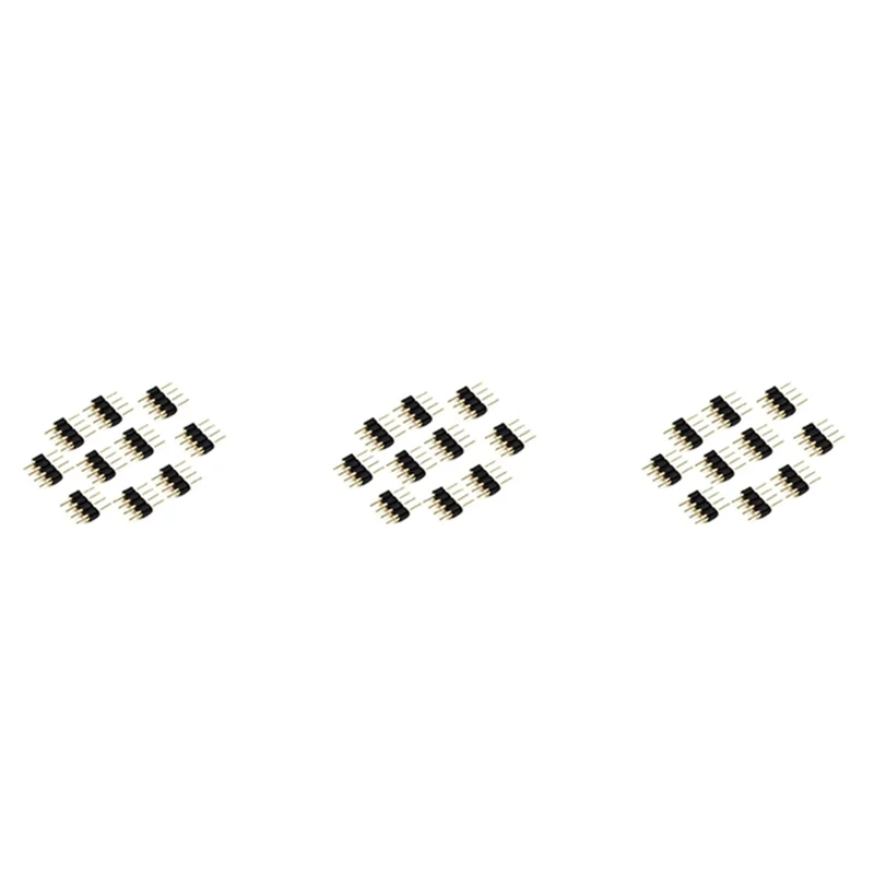 

A68Z 150Pcs 4 Pin Rgb LED Strip Male Plug Adapter Connector For 3528 5050 Strip Light