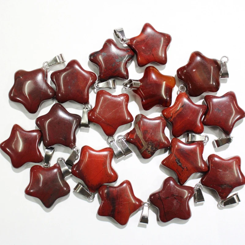 30pcs Natural Gemstone Crystal Quartz Five-pointed Star Pendant Multicolor Lucky Star Pendant Simple Accessories Couple Crystal image 5