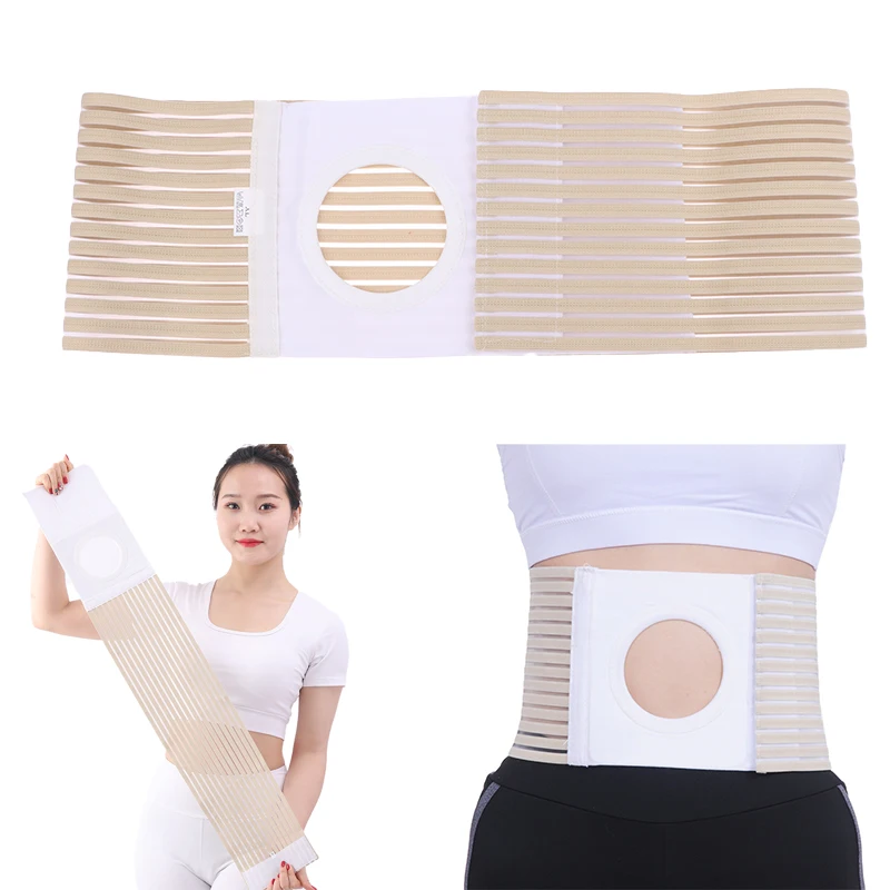 4 Sizes Ostomy Abdominal Waist Belt Support Lumbar Support Prevent Wear Abdomen Unisex Ostomy Hernia Belt Stoma Support Wraps