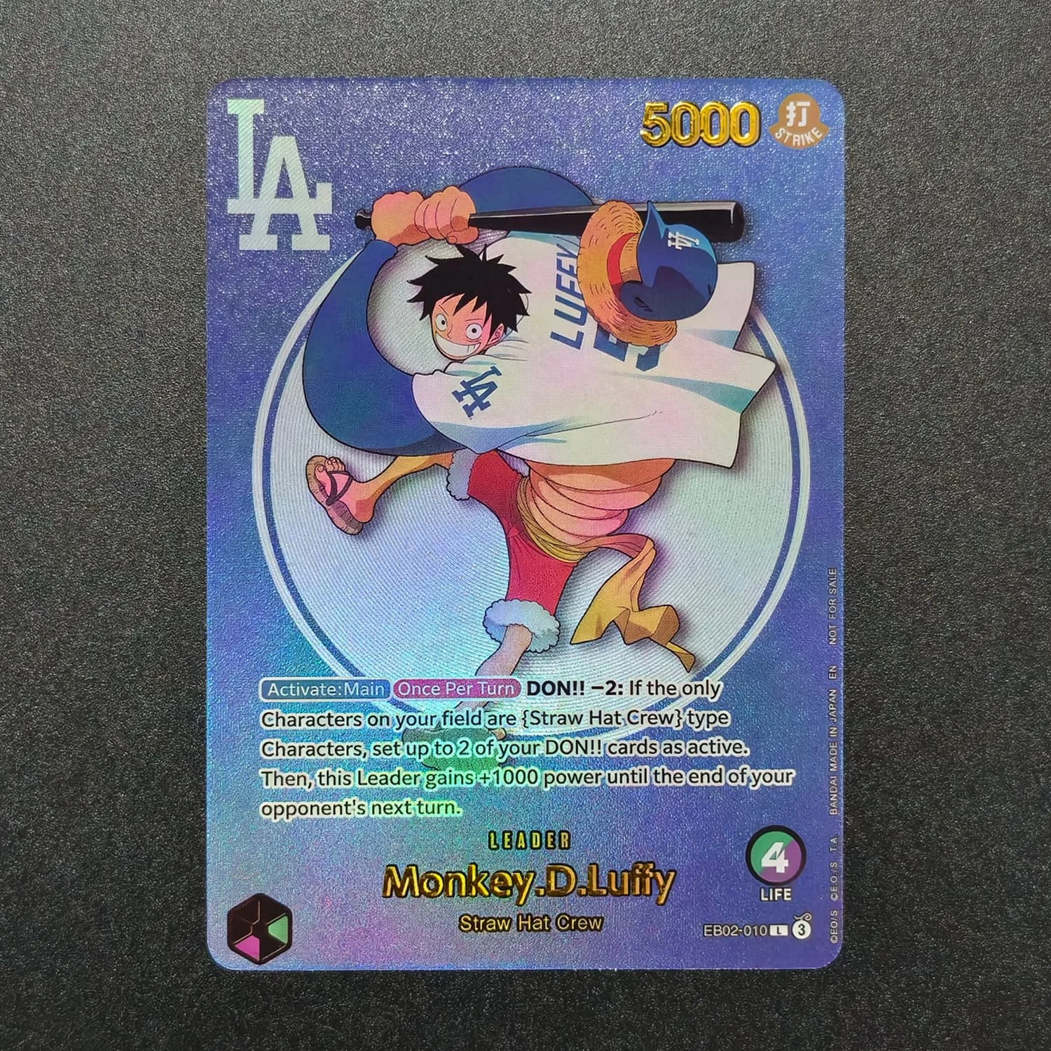 Self Made One Piece English Baseball Series Luffy EB02-010 Nami Ace OP13-002 Hot Stamping Game Collection Card Toy view 3
