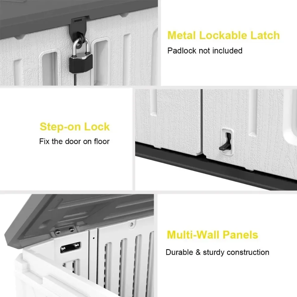 Outdoor Storage Shed-Horizontal Storage Cabinet Waterproof For Garden