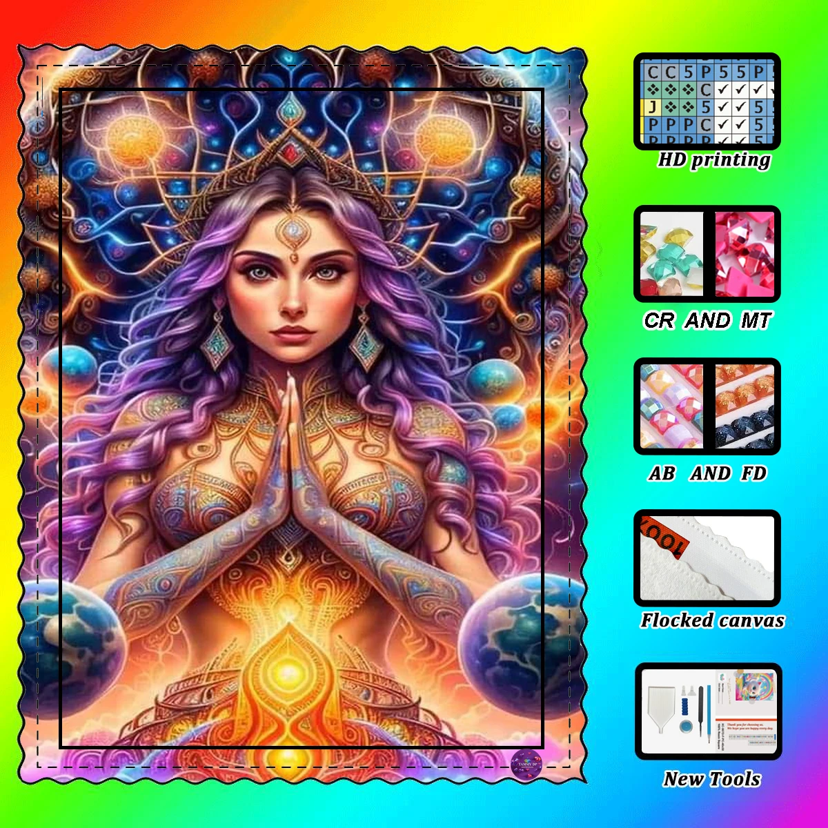 

【TAMMY Diamond Art】Goddess Crystal AB Rhinestone FD Rhinestone Perfect Resin Diamond