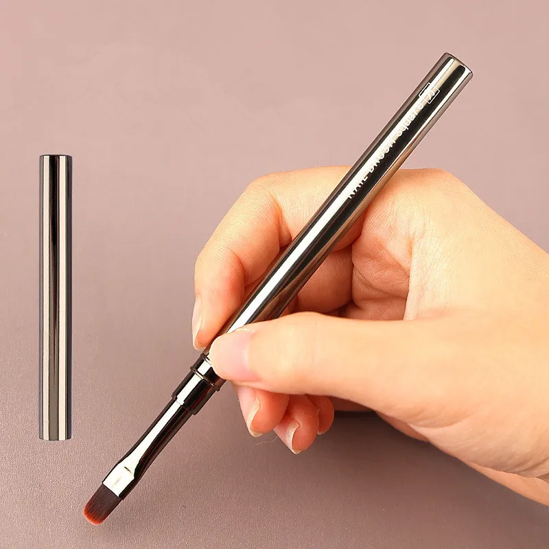 1/12 Stück Metallstab-Nagelpinsel, Farbstift, großer quadratischer und runder Lichttherapie-Stift, Halo-Stift, Nagelzeichnungsstift, Farbstift, Blumenstift