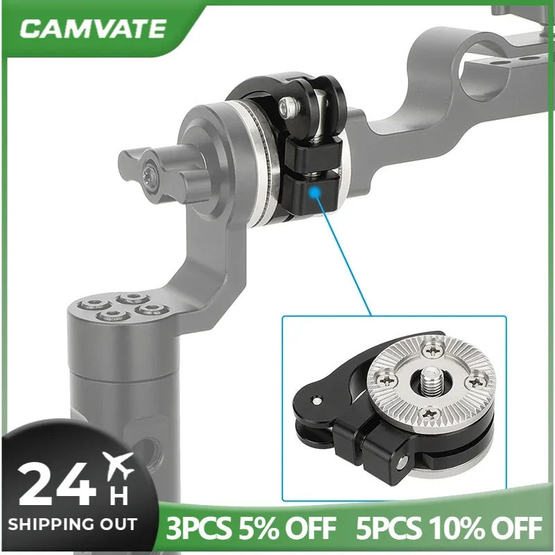 CAMVATE Dual-Sided ARRI Rosette Adapter Connection with Center M6 Thread Mount &Thumbscrew fr Camera Cage Handgrip Extension Arm