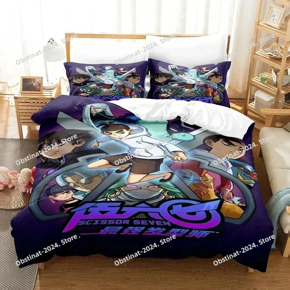 

3D Print Anime Scissor Seve Printed Bed Set Duvet Cover Pillowcase Bedding Set Bed Linen Sheet Quilt Cover Full Queen King Size