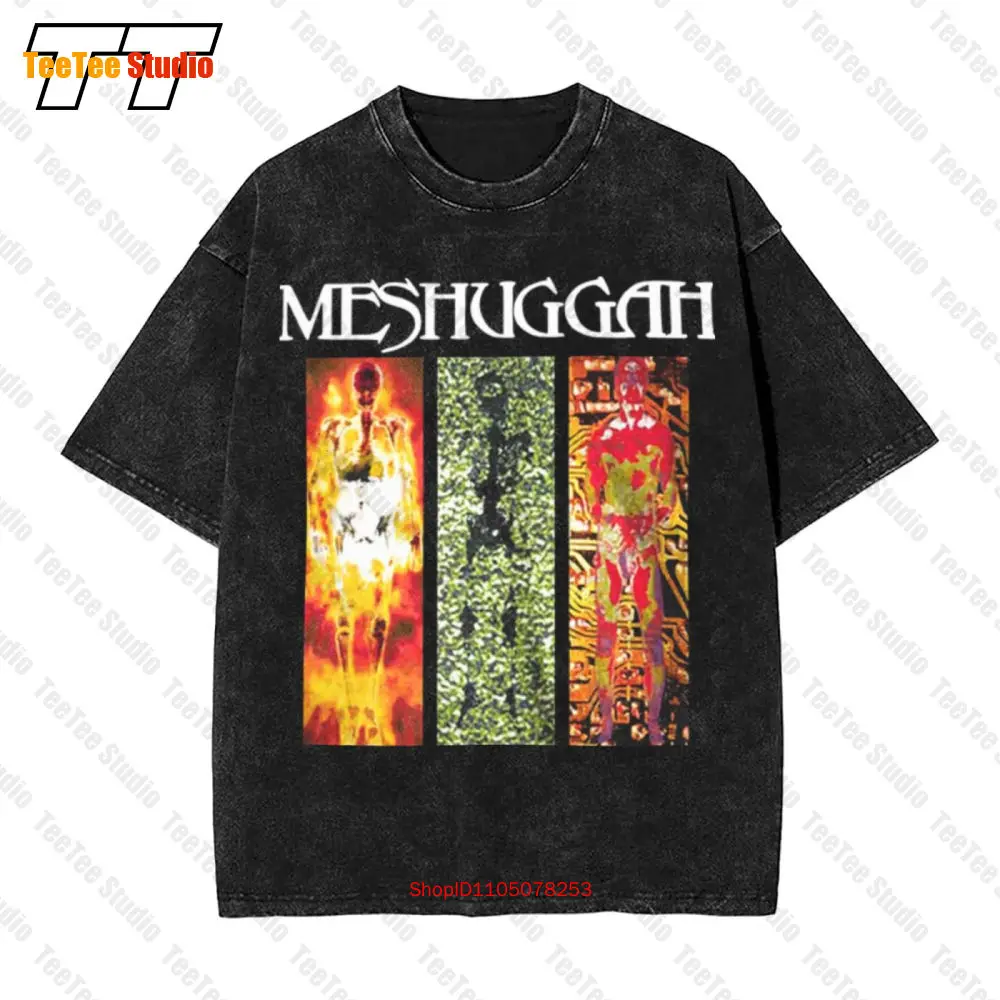 Meshuggah 'Destroy Erase Improve' Short Sleeve Tee Oversized T-Shirt 5CCF