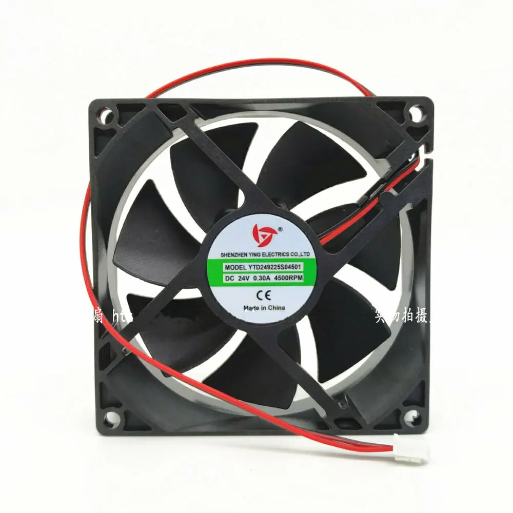 

1PC YTD249225S04501 Cooling Fan 24V 0.30A 2-wire welding machine New