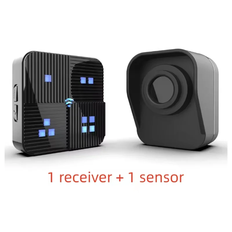 REPLA-Driveway Alarm เซ็นเซอร์ตรวจจับความเคลื่อนไหวไร้สาย 800M เครื่องตรวจจับระยะไกลและจอภาพสำหรับทรัพย์สินป้องกันในร่ม/กลางแจ้ง