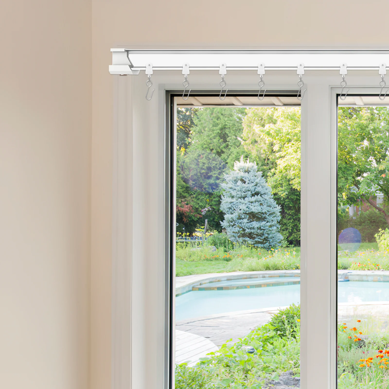 Accessories Curtain Track Rollers Rails Sliders Glider Hook Hooks with for Drapes Rod