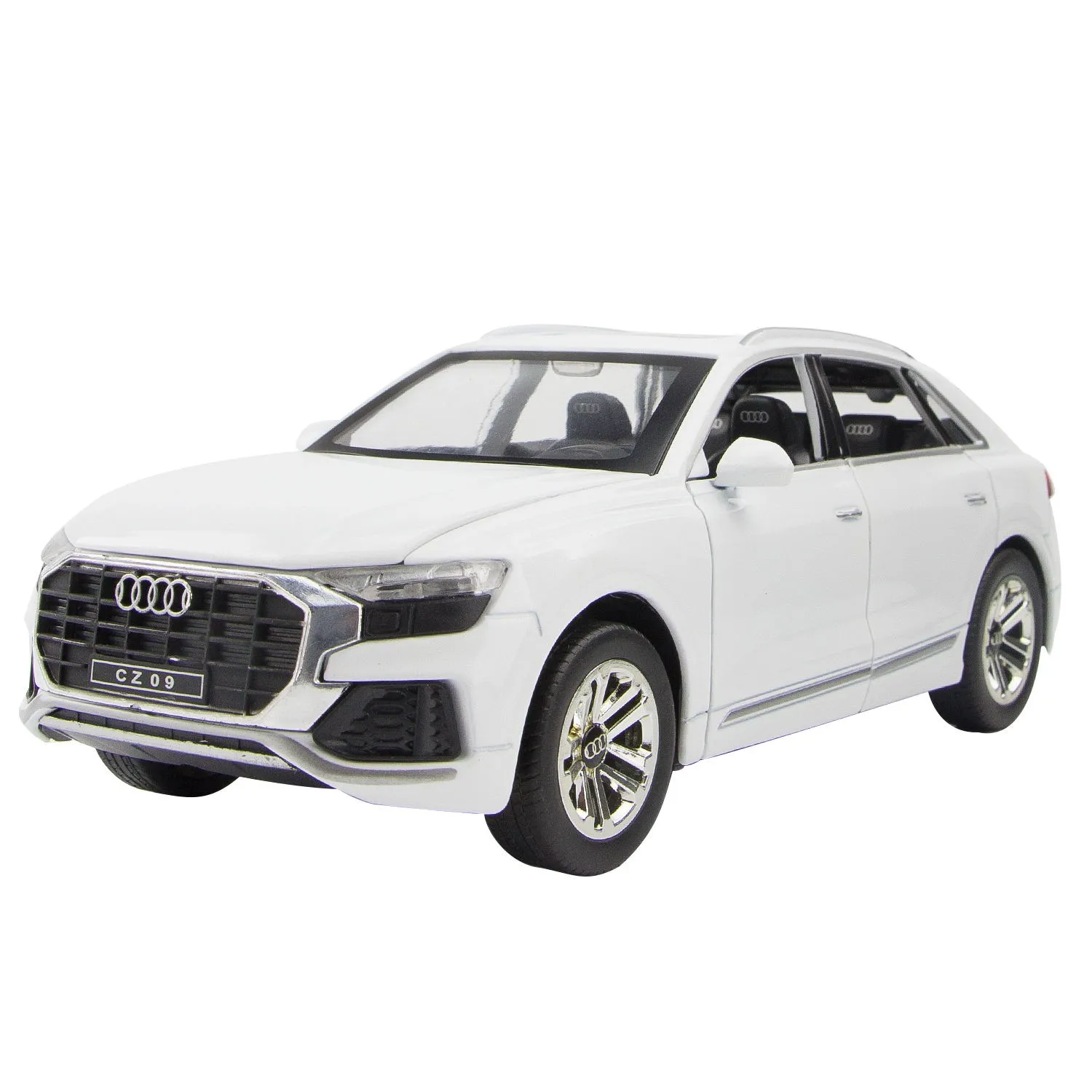 1/24 أودي Q8 SUV سبيكة سيارة نموذج Diecasts المعادن محاكاة لعبة المركبات نموذج سيارة الصوت والضوء جمع لعبة أطفال هدية