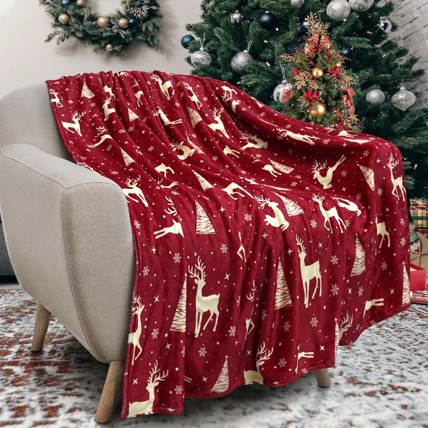 1PC Kerstthema Gooi Deken Rend - Christmas Throw Blanket recensie en prijs