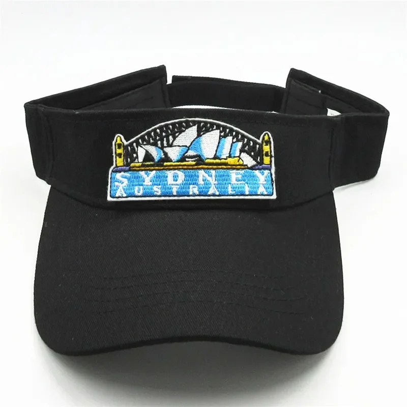 Spring Summer Cotton Geometric Building Embroidery Visors Baseball Cap Adjustable Snapback Cap for Men and Women 388