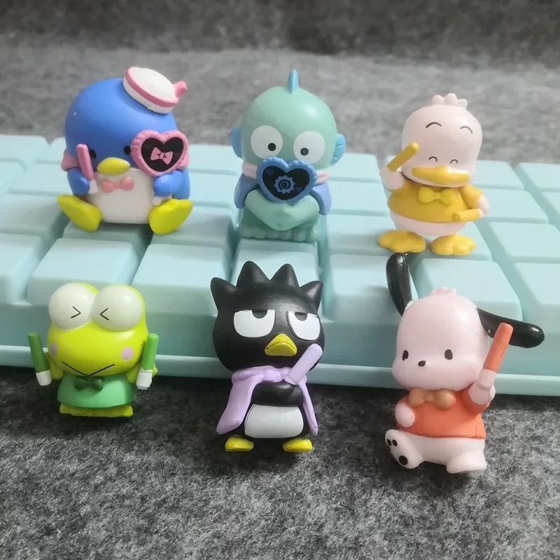 KEROKERO KEROPPI Sanrio 4Cm Pochacco Figure BadBadtz－maru Anime Kawaii Cute Toy Action Collection Pvc Materials Gifts Children