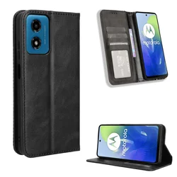 For Motorola Moto E14 G24 G24Power G04 G04S Cover Luxury Flip PU Anti-fall Leather Wallet Magnetic Adsorption Phone Bags