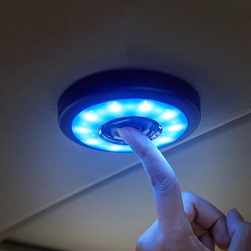 Auto-Leselampe, Nachtleselampe, USB-Aufladung, magnetische Kuppellampe, kabellose Touch-LED-Dekorationsleuchte, Auto-Innenbeleuchtung – Detail 5